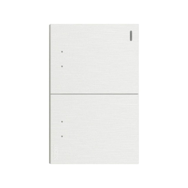 Placa Con 2 Apagadores De Escalera Lucek Línea Flat blanco