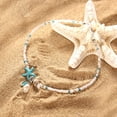 thumbnail image 2 of AYYUFE  Lady Barefoot Ankle Bracelet Blue Starfish Adjustable Beach Wedding Sandals  Ankle Jewelry  for Women, 2 of 6