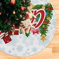 thumbnail image 3 of FMSHPON Merry Xmas Snowflakes Snowman Xmas Christmas Tree Skirt Stand Mat for Holiday Party Decoration Indoor Outdoor 48 inches, 3 of 6
