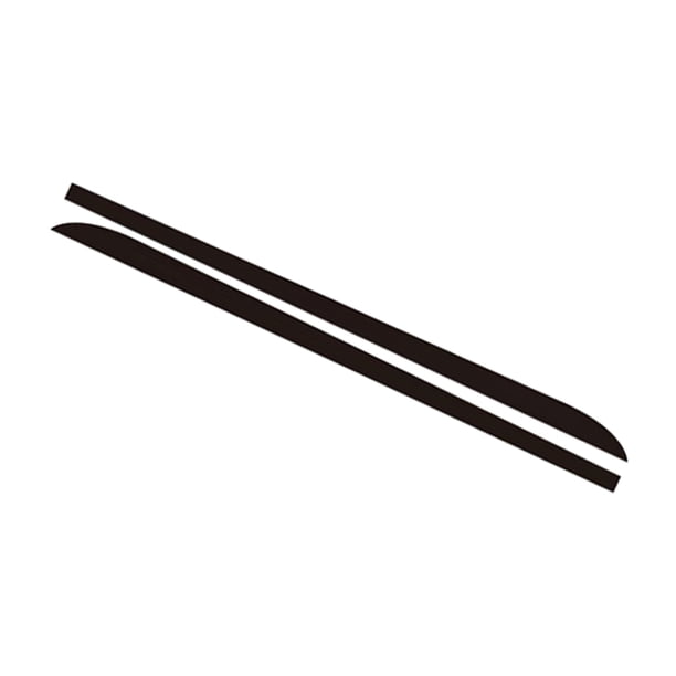 2x fibra de carbono 5D cuerpo rayas laterales vinilo para 1 3 5D negro Cola Etiqueta engomada de la falda lateral del cuerpo del coche