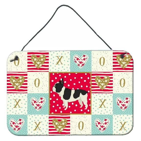 Carolines Treasures CK5929DS812 French Bulldog Love Wall or Door Hanging Prints 8x12 multicolor