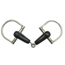 Showman PONY Stainless Steel 4" Rubber Mouth D-Ring Snaffle Bit