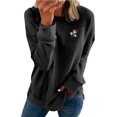 thumbnail image 1 of Gibobby Sudaderas para Mujer Sudaderas de cuello redondo para mujer estilo casual manga larga ligeras cómodas holgadas de moda sin botones(Negro,CH), 1 of 4