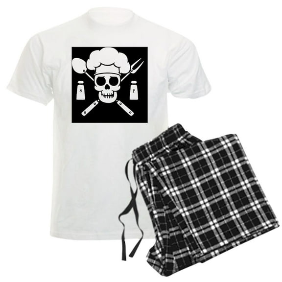 CafePress - Chef Pirate TIL Men's Light Pajamas - Men's Light Loose Fit Cotton Pajama Set