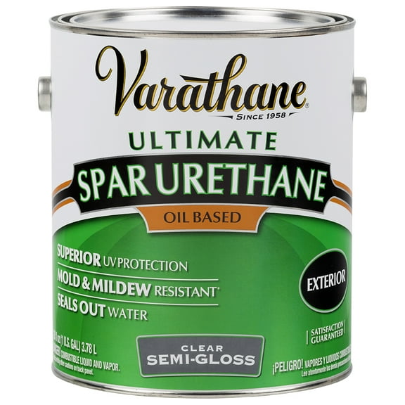 1 gal Rust-Oleum 9431 Clear Varathane Oil-Based Exterior Ultimate Spar Urethane, Semi-Gloss