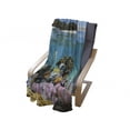 thumbnail image 4 of Central America Soft Flannel Fleece Throw Blanket, Underwater and Above View with a Beach and a Coral Reef with Exotic Fish, Cozy Plush for Indoor and Outdoor Use, 50" x 60", Multicolor, by Ambesonne, 4 of 6