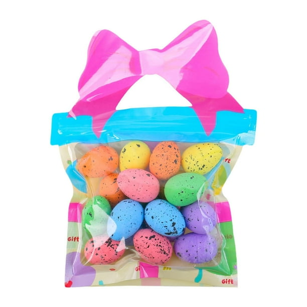 Huevos de Pascua decorativos multiusos para manualidades, decoración de huevos de espuma resistente para rellenos de jarrones, decoración del hogar, negra