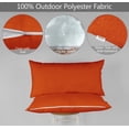 thumbnail image 4 of Vargottam Indoor/Outdoor Polyester Fabric Lumbar Pillow With Insert, All-Weather Waterproof Decorative Throw Pillow for Patio Furniture-Set of 2 - Orange, 4 of 7