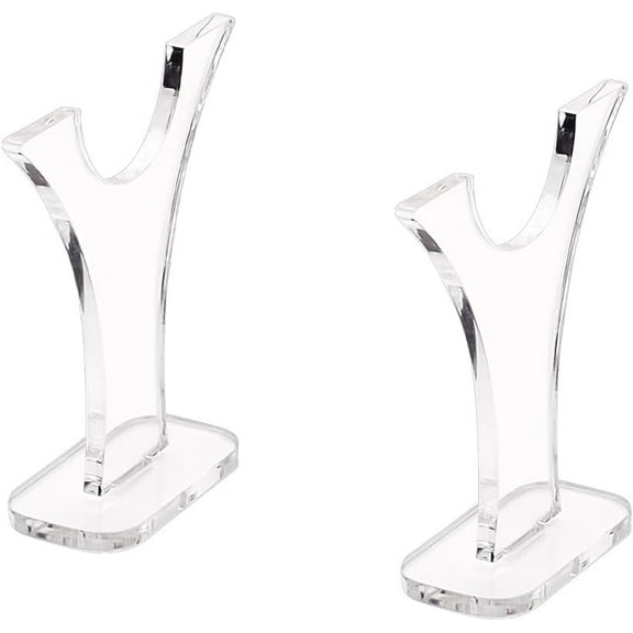 1 Pair Acrylic Sword Display Stand Clear Sword Collection Display Stands Assembled Lightsaber Stand Blade Scabbard Display Table Support for Sword Collection Exhibit (Transparent)