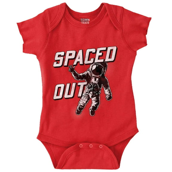 Funny Spaced Out Astronaut Joke Romper Boys or Girls Infant Baby Brisco Brands NB