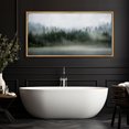 thumbnail image 2 of IDEA4WALL Extra Large Framed Canvas Print Wall Art Fog-Enshrouded Green Forest Fine Art Antique Wall Decorative Rustic Pine Trees Landscape Painting Artwork for Rooms - 60"x30", 2 of 5