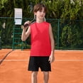 thumbnail image 6 of TIREOW Boys Athletic Tank Tops Solid Color Sleeveless Crew Neck Vest Summer Lightweight Stylish Breathable Workout Shirts, 6 of 7