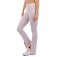 thumbnail image 4 of Yoga Leggings with Front Slit and Pockets High Waist Tummy Control Buttery Soft Stretchy Workout Pants Smoke 2X, 4 of 4