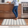 thumbnail image 5 of Blue Striped Doormat Outdoor Entrance 16"x24", Modern Stripes Farmhouse Absorb Moisture Dirt Door Mats, Non-Slip Rubber Backing Floor Mats Indoor, Low-Profile Front Door Rugs, 5 of 9