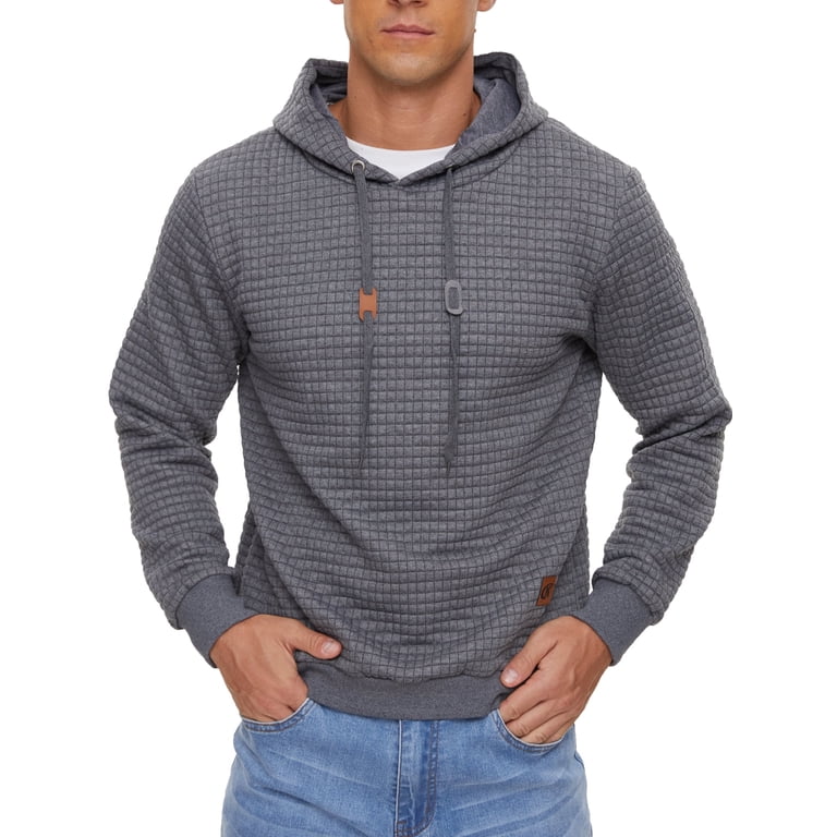 Weilanxin Men's Waffle Knit Pullover Hoodie photo 1