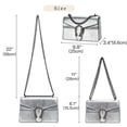thumbnail image 2 of Bolso de noche con estampado de serpiente DEEPMEOW plateado, 2 of 7