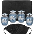 thumbnail image 1 of Juego de urnas Trupoint Memorials Mini Keepsake Silver Birds, paquete de 4 unidades, 1 of 7