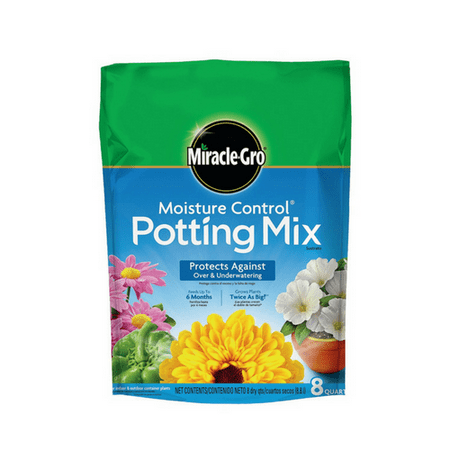 Fiber Grow Growing Mix - Miracle-Gro Moisture Control Potting Mix 75578300 8QT