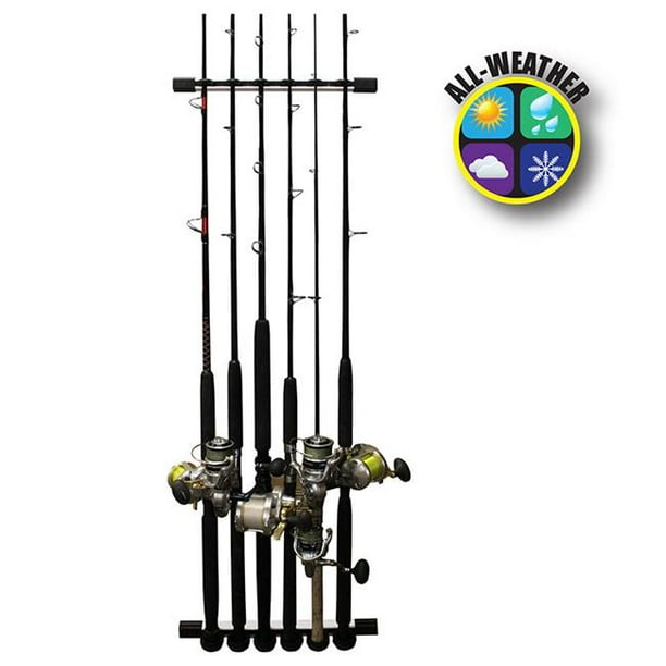 Rush Creek Creations 40-0004 All Weather 3 in 1 Modular 6 Fishing Rod Rack  - 18.21 x 3.21 x 1.46 in. 