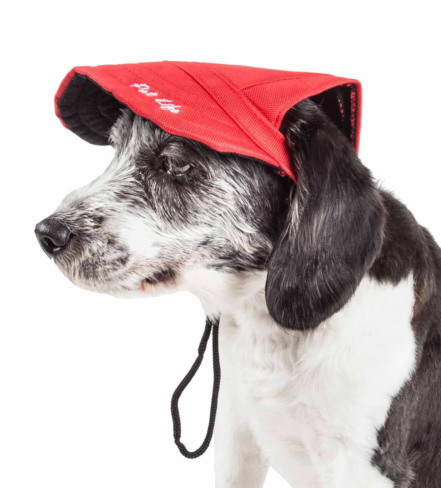 NWT Pet Dog Costume Holiday Red Winter Trapper Hat Cap w/ White Fleece Fur M/L 