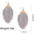 thumbnail image 4 of Pendientes bohemios de hilo sedoso con flecos y borlas, colgantes ligeros con forma de pluma para mujeres y niñas Adepaton LRWJ272-6, 4 of 6