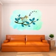 thumbnail image 1 of Animal Watercolor Wall Decals for Kids Room - Tree Branch Flying Mini Hearts Design Outdoor Scene DIY & Creativity Boy Girl Bedroom Wall Water Color Sticker - Size: 30 In x 21 In, 1 of 5