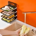 Wall Mounted Food Sorting Tray 4 Layers Storage Tray Collapsible Side