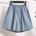 thumbnail image 1 of MKLEKYY Pantalones Cortos de Mezclilla para Mujer, Holgados, de Cintura Alta, Ajustados y de Pierna Ancha, de Verano, para Mujer, 1 of 4