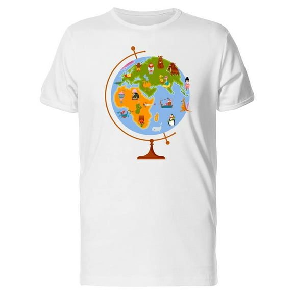 Globe Map For Children Tee Men's -Image by Shutterstock