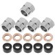thumbnail image 1 of Tuerca de gas de acero inoxidable, accesorios dedicados, conector de acoplamiento, 3/8 de pulgada, 5 piezas, 1 of 6