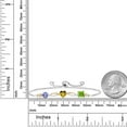 thumbnail image 3 of Gem Stone King 925 Silver and 10K Yellow Gold Blue Tanzanite Yellow Citrine Green Peridot and Lab Grown Diamond Tennis Bracelet for Women By Keren Hanan (1.84 cttw, Adjustable up To 9 inch), 3 of 4