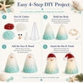 thumbnail image 4 of Beginner-Friendly DIY Lighted Sea Glass Santa Christmas Decor Kit,Complete Kit with Sea Glass Pieces,Warm Fairy Lights & Step-by-Step Guide Included,Coastal Holiday Craft(A4), 4 of 5