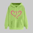 thumbnail image 2 of Plebaso Sweat à Capuche pour Femmes Mignon Cœur Manches Longues Décontracté avec Poches, 2 of 5