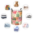 thumbnail image 6 of Bingfone High Detail Succulent And Cactus Seamless Patternsss Waterproof Foldable Laundry Hamper Bucket With Handles For Storage Bin,Clothes Hamper (Medium), 6 of 8