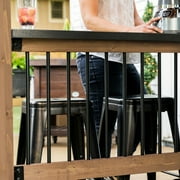 Backyard Discovery Saxony 8x5 Cedar Wood Grill Gazebo, Galvanized Steel Roof, Bar Tops