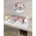 thumbnail image 2 of Eucalyptus Leaves Dish Drying Mat for Kitchen Counter, Super Absorbent Quick Dry Coffee Bar Mat Pad Thin Diatomaceous Sink Mat Dish Drainer Mat 23.5x15.5 Watercolor Red Aesthetic Plant White Spring, 2 of 6