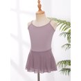 thumbnail image 4 of MSemis Kids Girls Ballet Dance Dress Gymnastics Leotard Tulle Tutu Skirt Dancewear Dusty Pink 2-3, 4 of 7