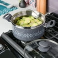 thumbnail image 6 of Spice by Tia Mowry Savory Saffron Healthy Nonstick 5-Quart Dutch Oven w/ Steamer Insert - Gray, 6 of 7