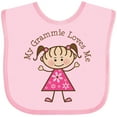 thumbnail image 3 of Inktastic My Grammie Loves Me Girls Baby Bib, 3 of 4