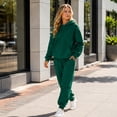 thumbnail image 7 of Trgacdwlo Fleece Lined Sweatsuit Women 2 Piece Outfits Tracksuit Fuzzy Jogging Suit Hooded Set Fall Winter Plush Comfy Sweat Set for Women Green M, 7 of 7