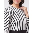 thumbnail image 5 of Zima Leto Women's Monocromaric Stripe Fitted Dress, 5 of 9