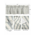 thumbnail image 5 of Blue Striped Kitchen Curtain Valances for Windows Farmhouse Short Curtains, Modern Farmhouse Stripes Rustic Rod Pocket Valance Curtain for Bedroom Cafe Living Room 42"x12", 5 of 8