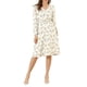 thumbnail image 1 of INSPIRAR CHIC Vestido Midi de Manga Larga con Estampado Floral y Escote en V XL Blanco, 1 of 6