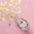 thumbnail image 2 of Efavormart 54 Grams Round Paper & Foil Metallic Table Confetti Dots, Balloon Confetti Decor - Gold and White, 2 of 10