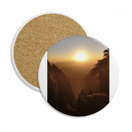 

Canyon Sunset Art Deco Fashion Coaster Cup Mug Tabletop Protection Absorbent Stone