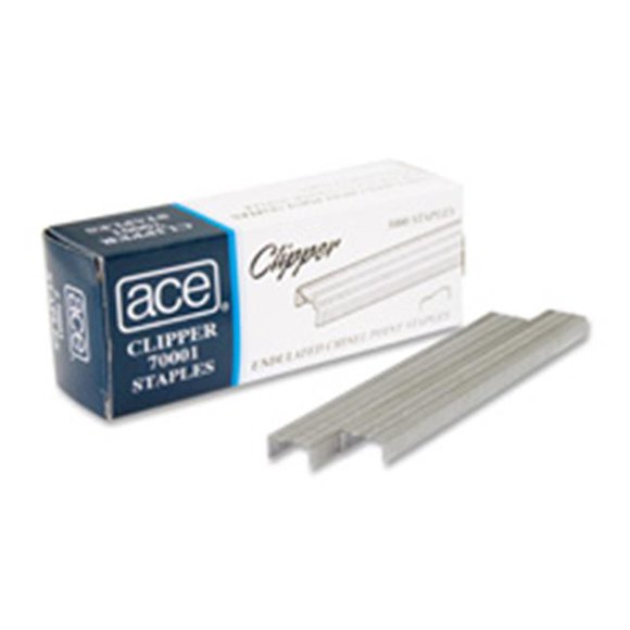 Ace Office Products Staples, Undulated, For 07020 Clipper Plier, 5000-BX