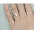 thumbnail image 4 of Oval Cut Lab-Created Diamond Solid Opal Wedding Ring 14K Rose Gold Plated sterling Silver Ring- October Birthstone- Engagement Ring, 4 of 5