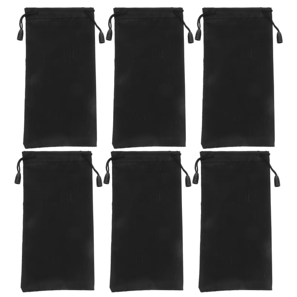 GOOHOCHY 10 unidades de fundas portátiles para gafas de sol con cordón, funda suave para gafas de viaje, organizador de gafas de sol, funda para gafas para mujeres y hombres.