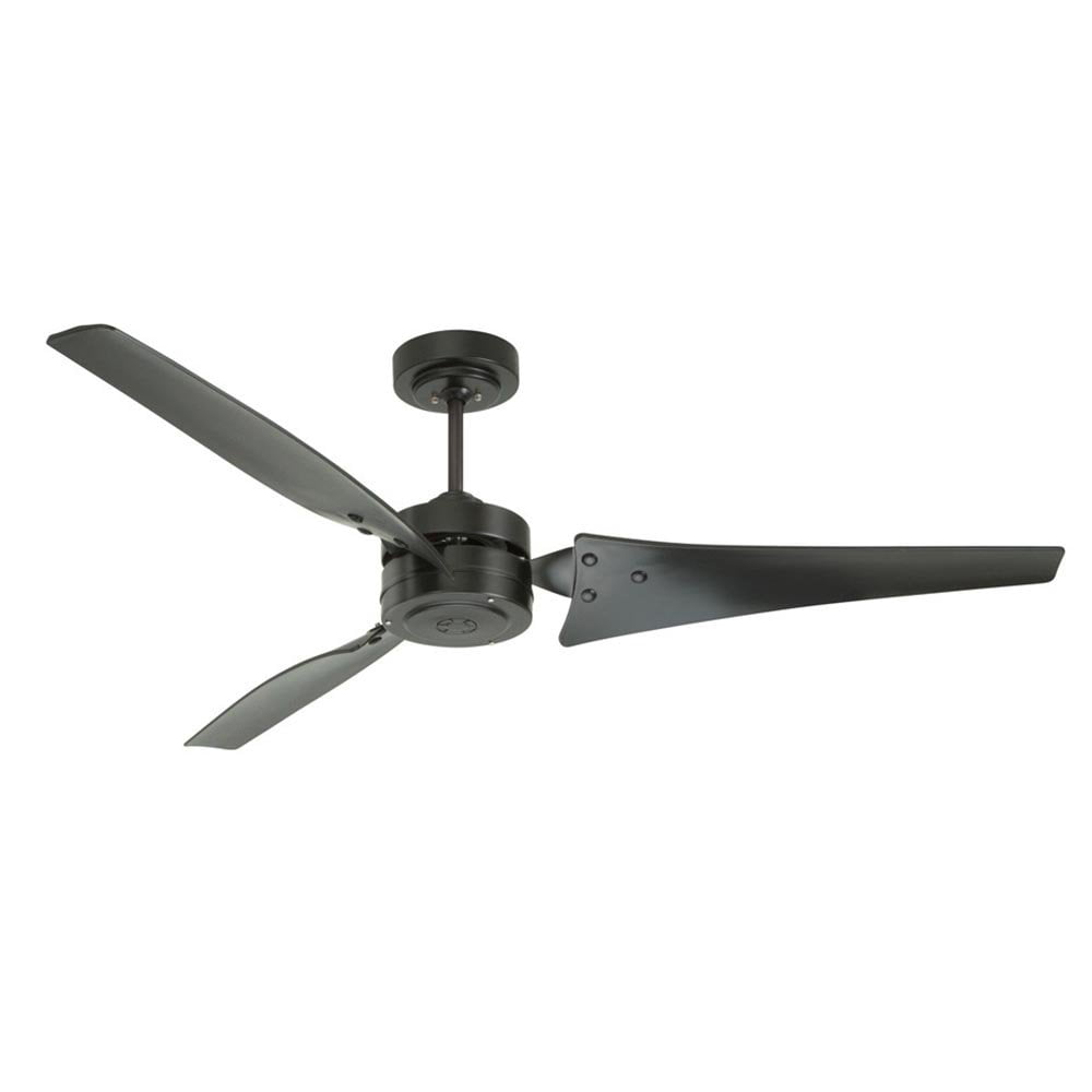 Emerson Loft 60 Inch Industrial 3 Blades Wall Control Home Ceiling Fan,  Black
