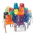 thumbnail image 6 of Stacking Chair with Powder-Coated Legs - 14" Ht - Blue, 6 of 7